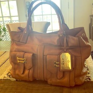 Ralph Lauren leather handbag, saddle brown